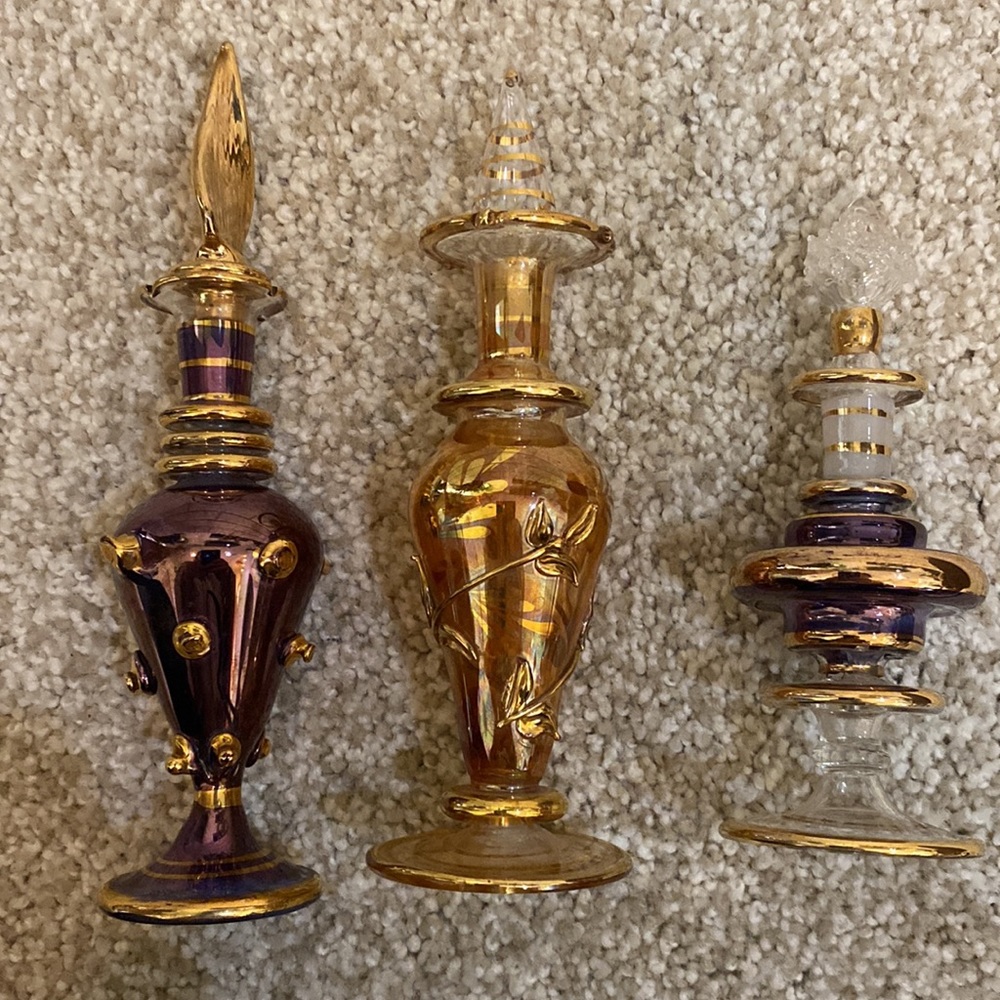 Egyptian Handblown glass perfume bottles - Picture 2 of 13